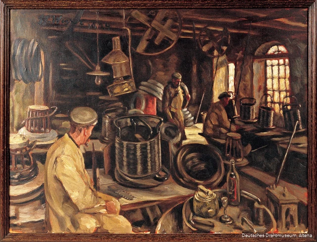 BS_21_3_Dt_DrahtmuseumAltena_Blick in eine Drahtzieherei, Heinz Wever, 1924, Öl auf Leinwand.jpg